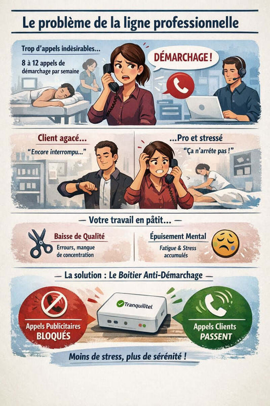 Une planche de BD par IA qui illustre les dérangements pour les professions indépendantes